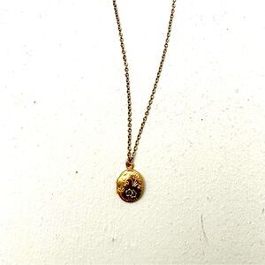 Dainty Gold Necklace with Small Locket Pendant
